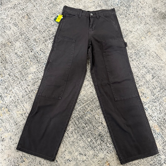 RSQ Boys Straight Twill Utility Cargo Pants Black NWT - Picture 1 of 6